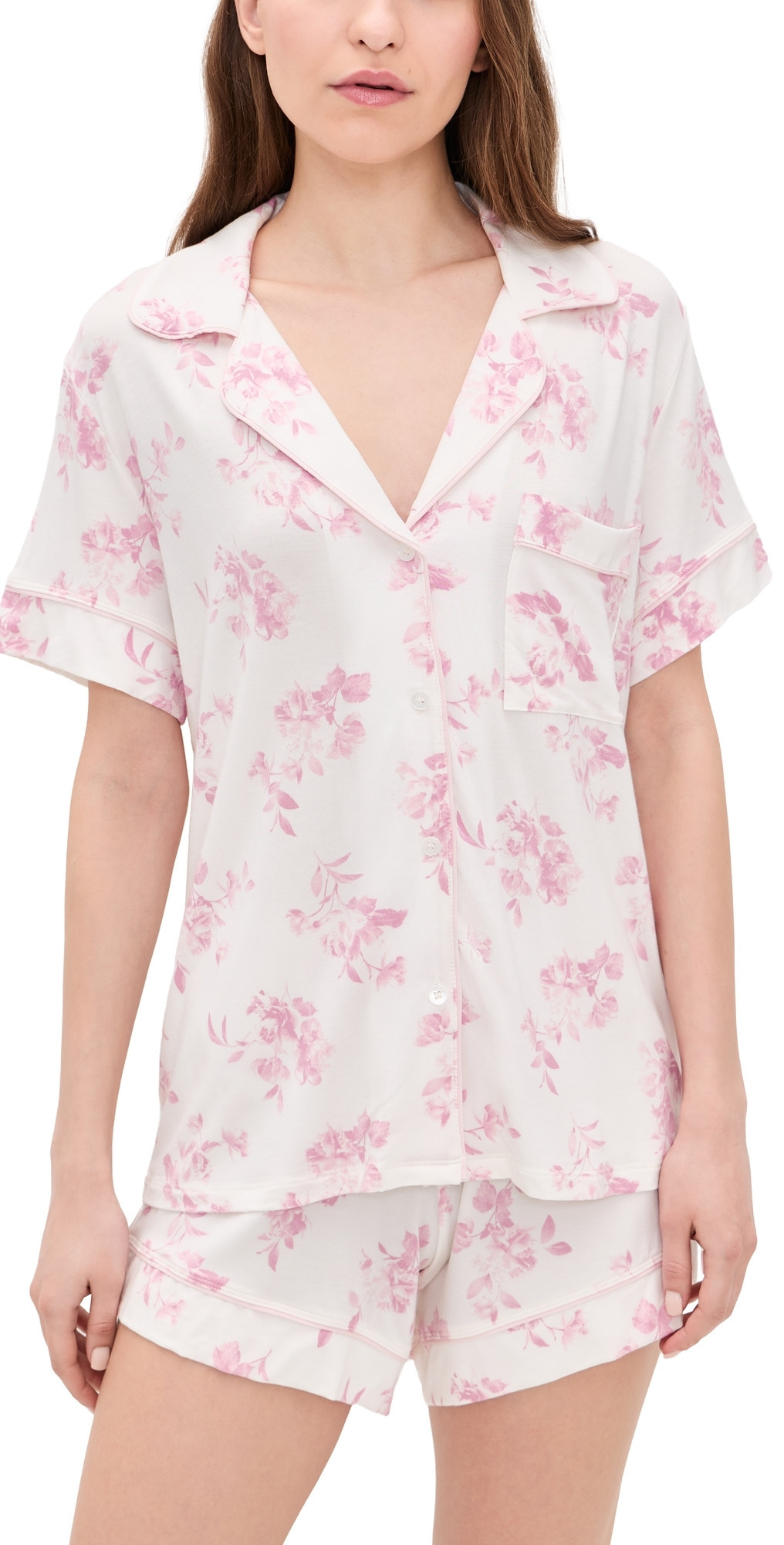 Eberjey Gisele Printed Relaxed Shorts Pajama Set Rose Garden XXL | Shopbop