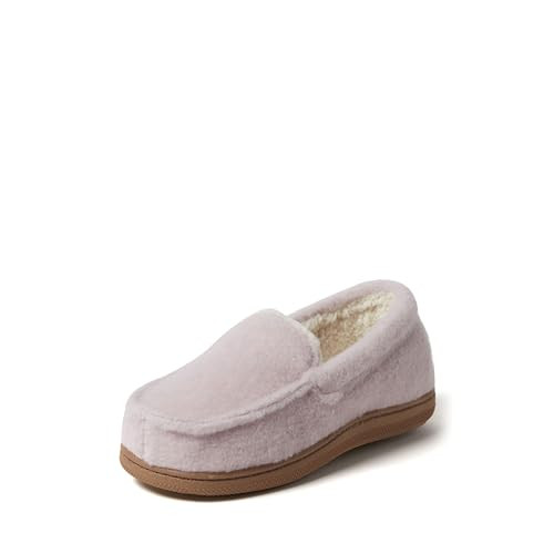 Dearfoams Kids Amari Moccasin, Pale Mauve, 11-12 | Amazon (US)