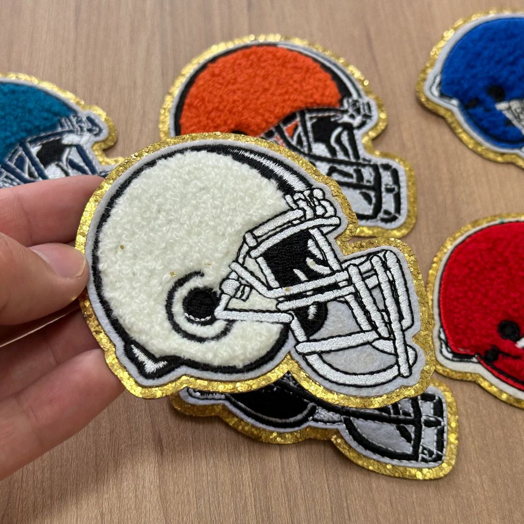 Football Helmet Patch Self Adhesive or Iron On, Chenille Football Patch, DIY Football Patches - E... | Etsy (US)