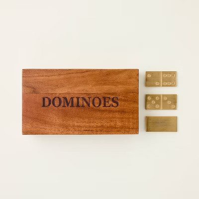 Wood and Brass Dominoes - Hearth & Hand™ with Magnolia | Target