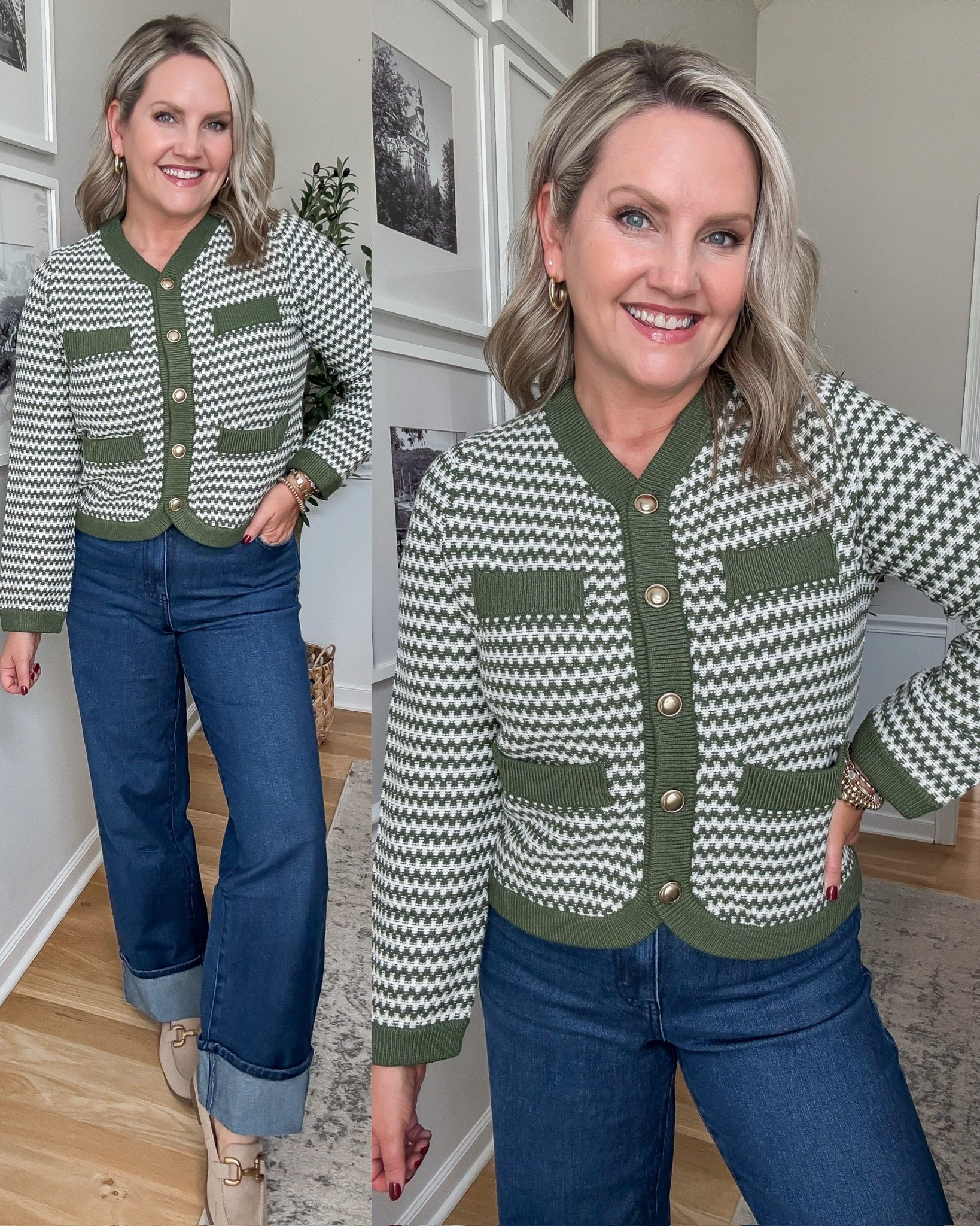 The details on this cardigan make it look designer, but it has a Walmart price tag   Sweater weather Walmart fashion Fall outfit 

#LTKOver40 #LTKSeasonal #LTKFindsUnder50