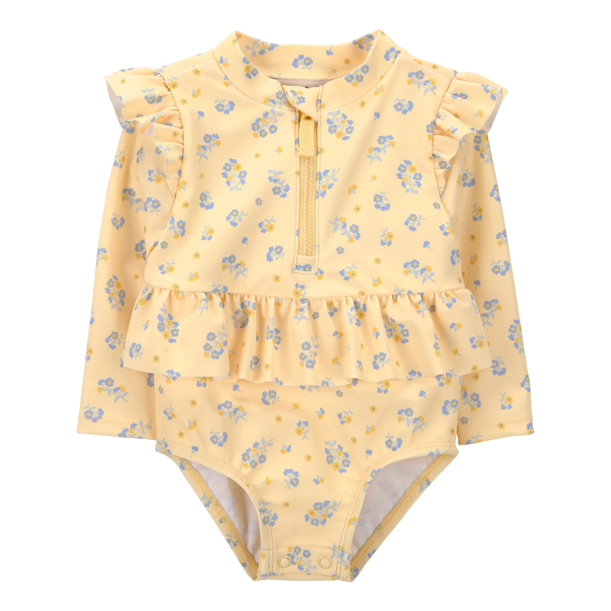 Carter's Child of Mine Baby Girl Rash Guard Swimsuit, One-Piece, Sizes 0/3-12 Months | Walmart (US)