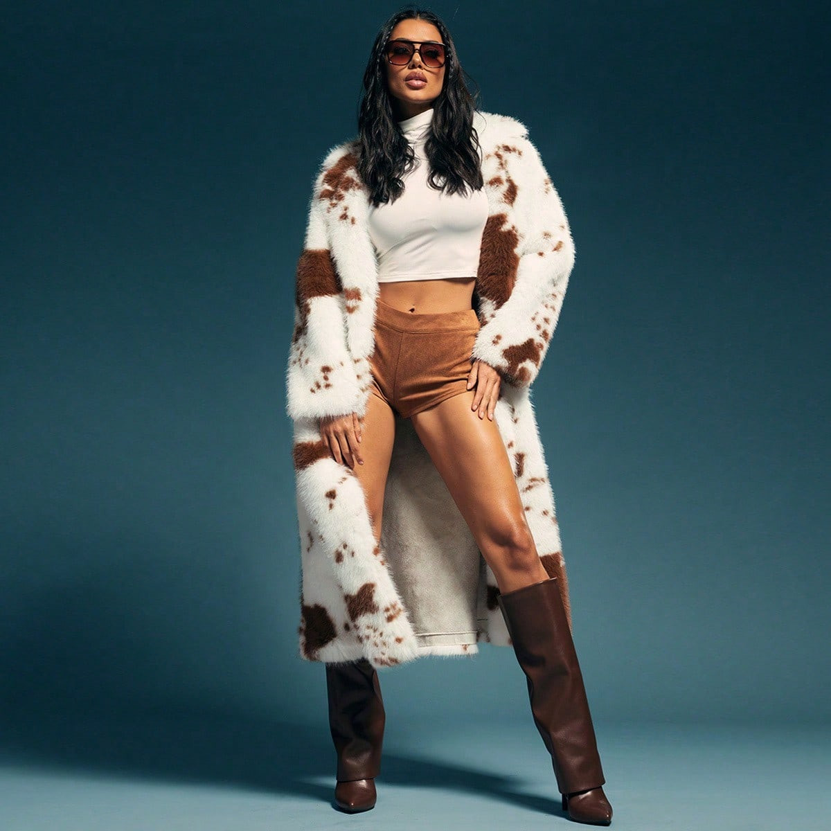 Denimoi Suede Micro Mini Shorts, Suede Hot Shorts, GNO Outfits, Clubbing, Fall And Winter, Fashionable | SHEIN