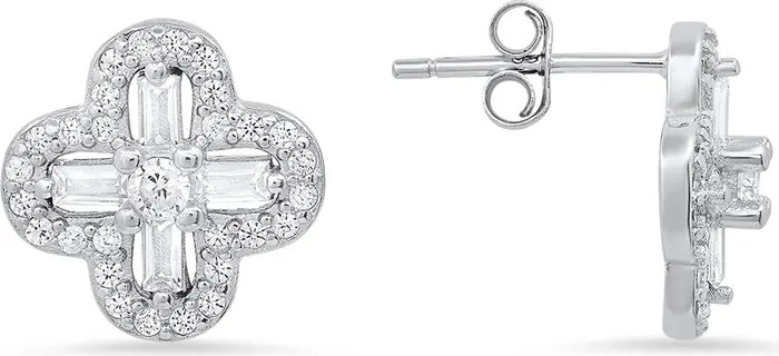 Sterling Silver CZ Stud Earrings | Nordstrom Rack