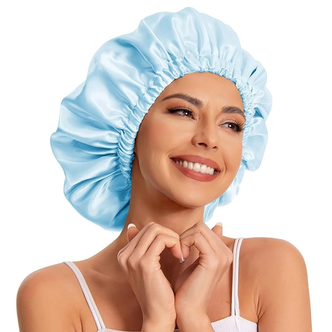 Satin Bonnet Silk Bonnet Hair Bonnet for Sleeping-Slouchy Beanie Hat Satin Sleep Cap for Women's ... | Amazon (US)