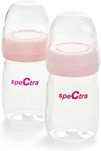 Spectra - Wide Neck Baby Bottles - Compatible with Spectra Breast Milk Pump Flanges (Pack of 2) | Amazon (US)