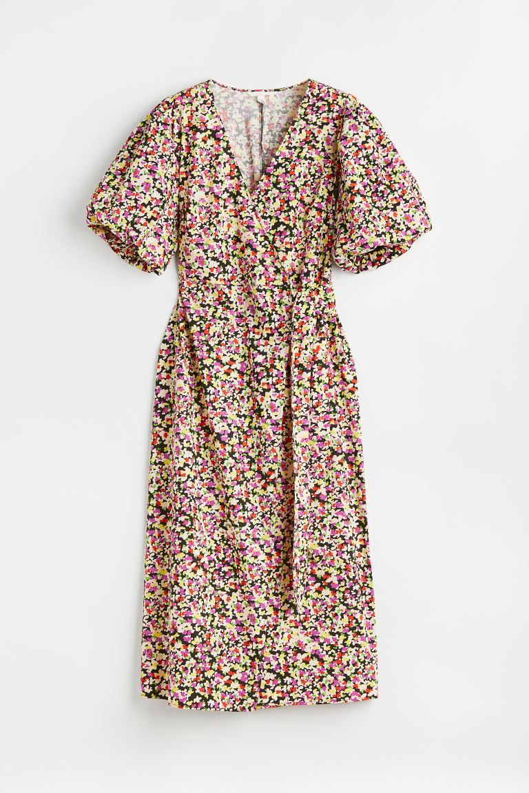 Puff-sleeved wrap dress | H&M (US)