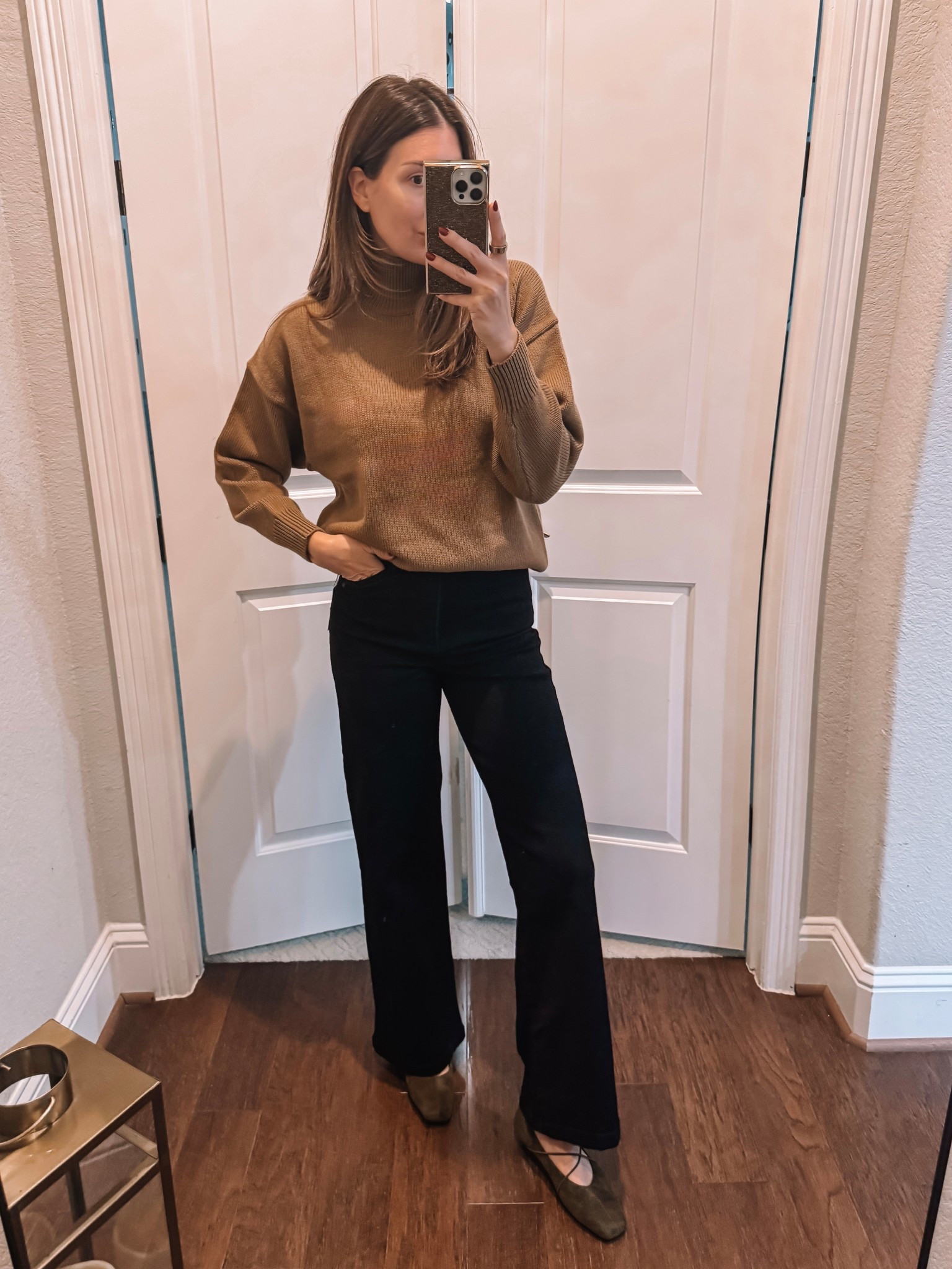 Small in sweater
26 in jeans 

#LTKFindsUnder100 #LTKootd #LTKSaleAlert