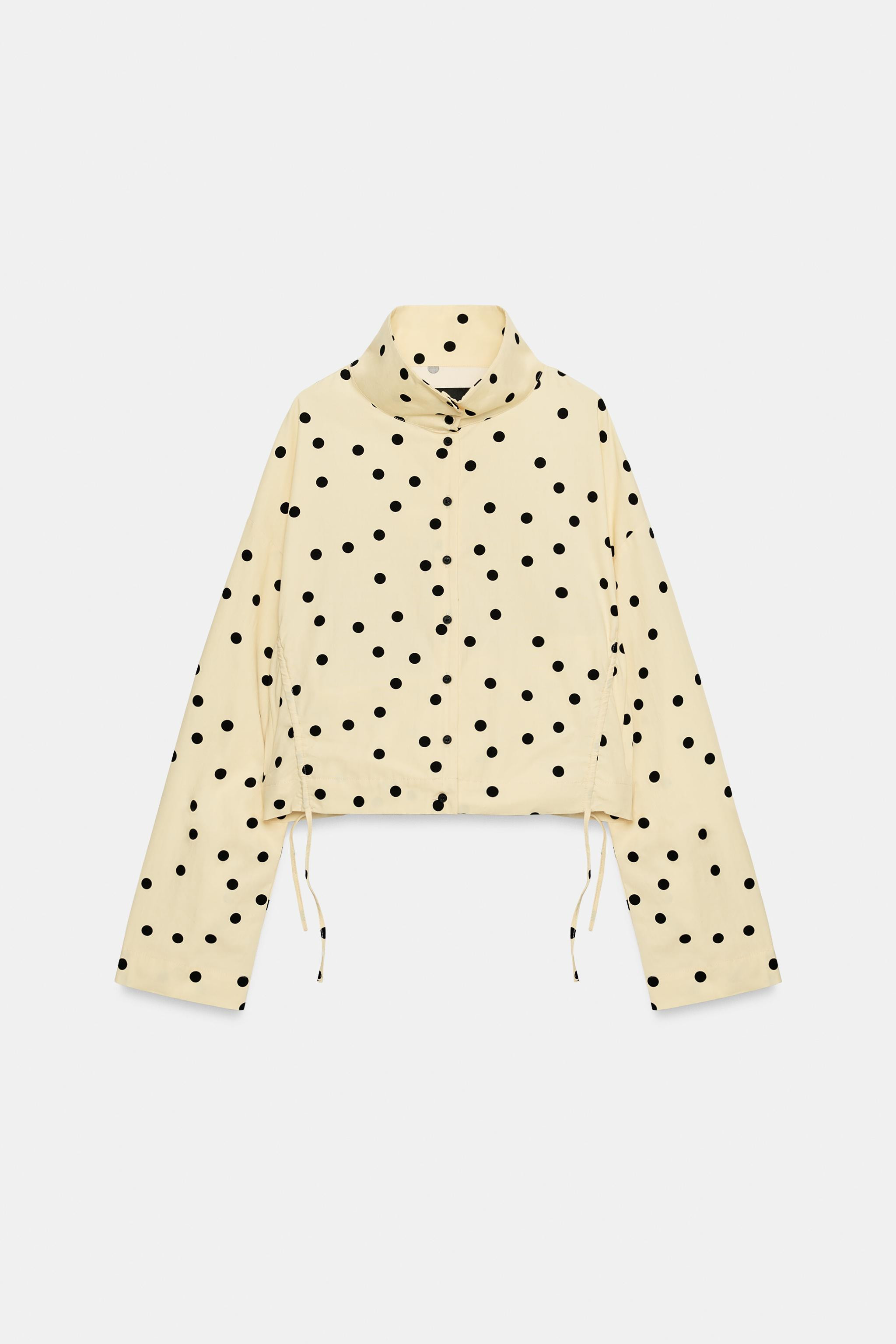 POLKA DOT RUCHED JACKET | Zara Canada