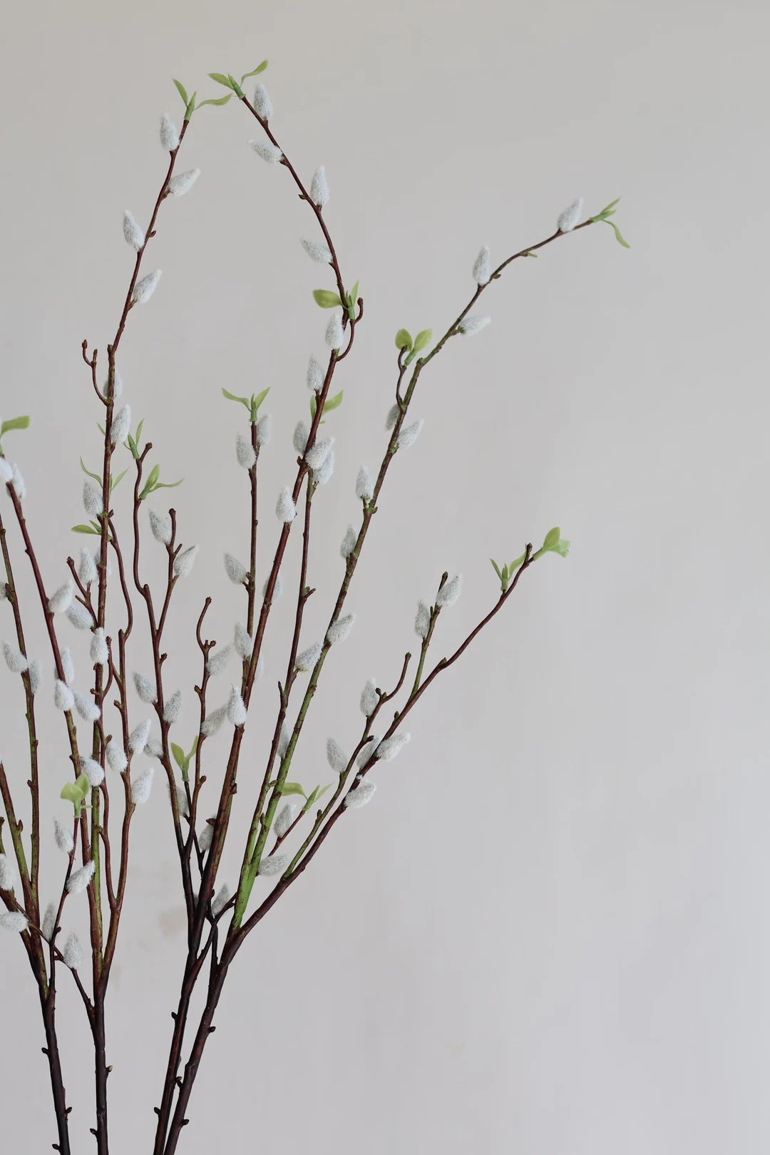 37.5" Artificial Pussy Willow Branch With White Buds, Faux Spring Plant Stem, DIY Centerpieces | ... | Etsy (US)