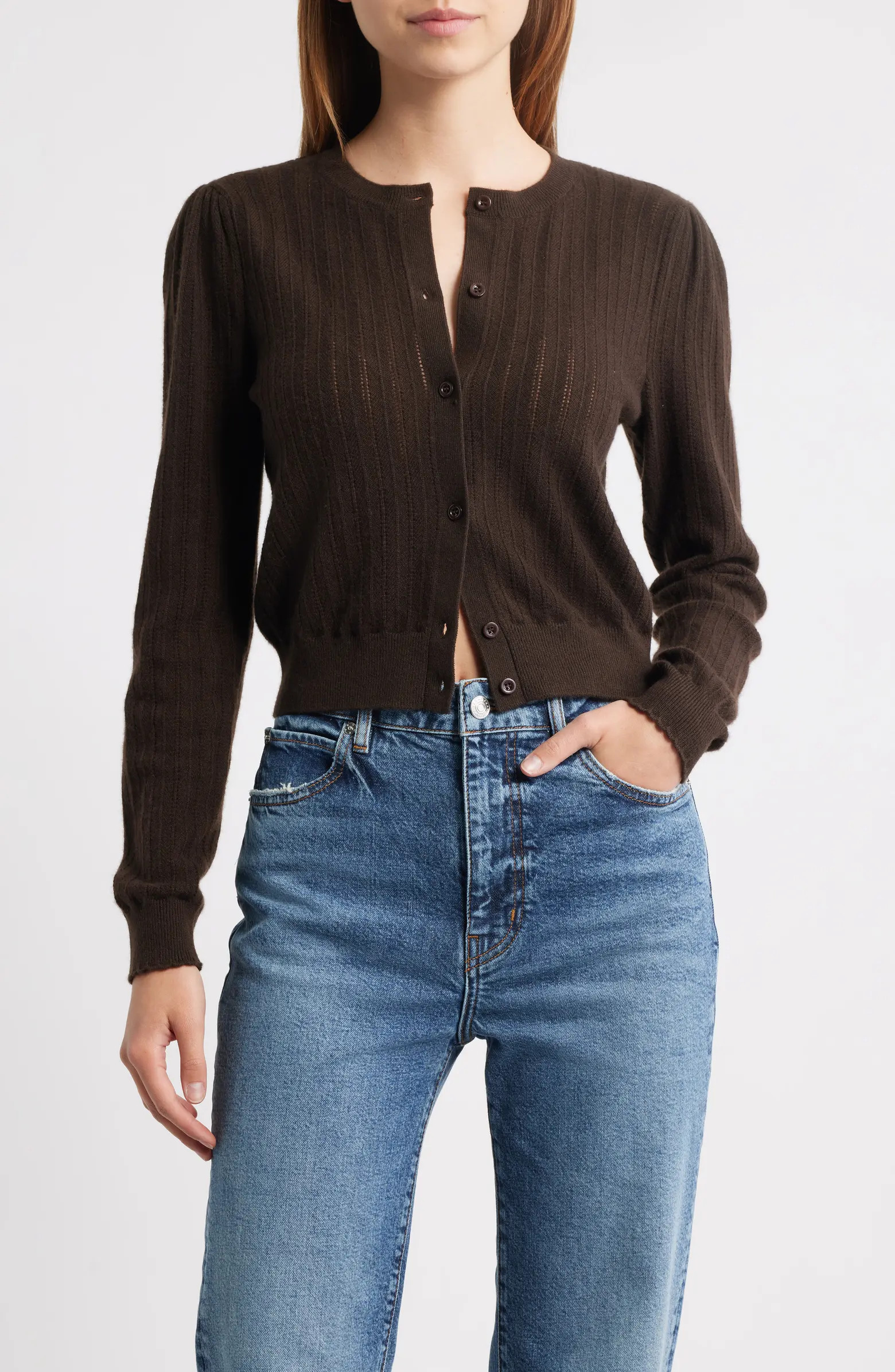 The Ladder Pointelle Cashmere Cardigan | Nordstrom