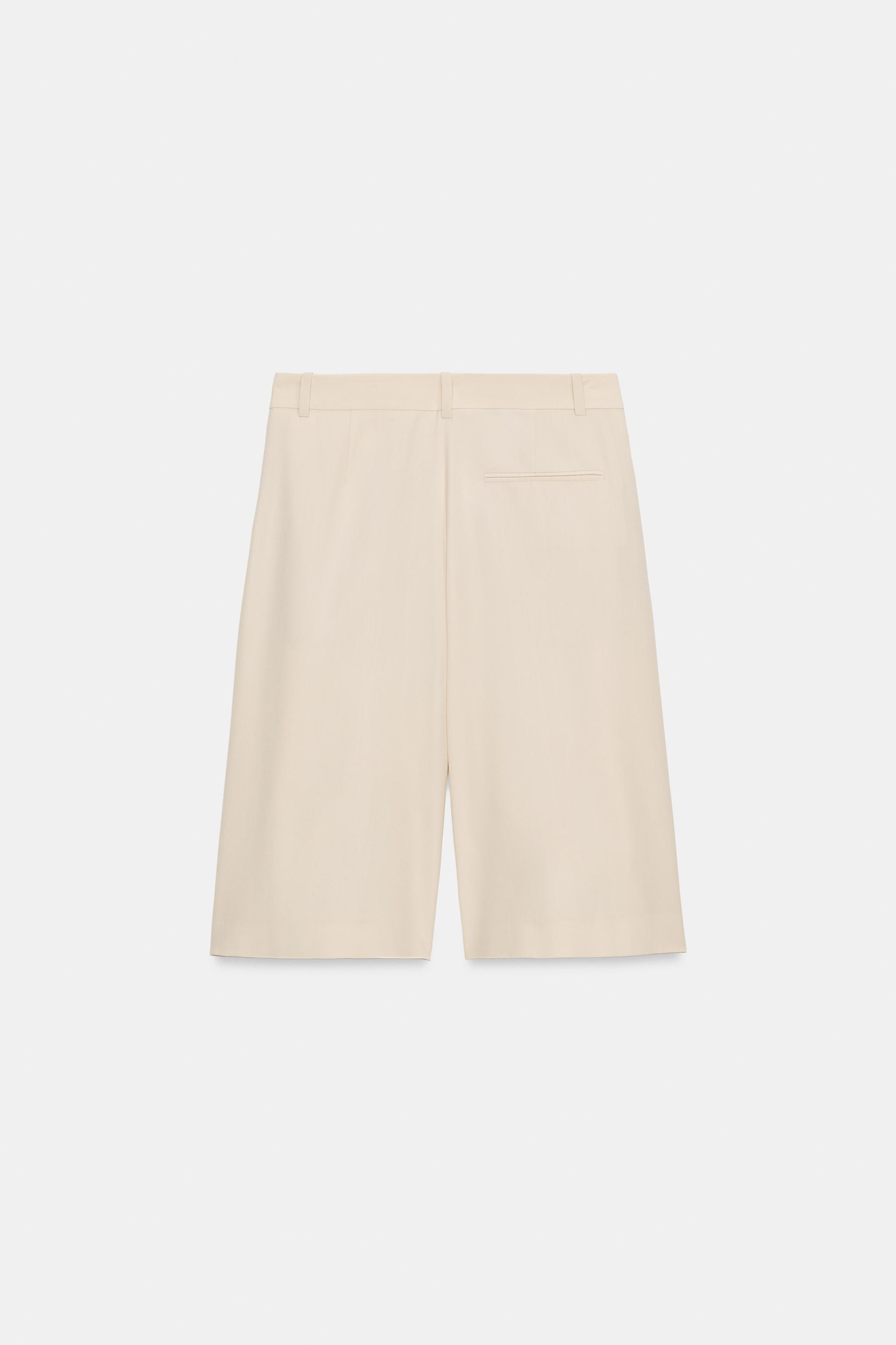 PLEATED WOOL BLEND SHORTS ZW COLLECTION LIMITED EDITION | Zara US