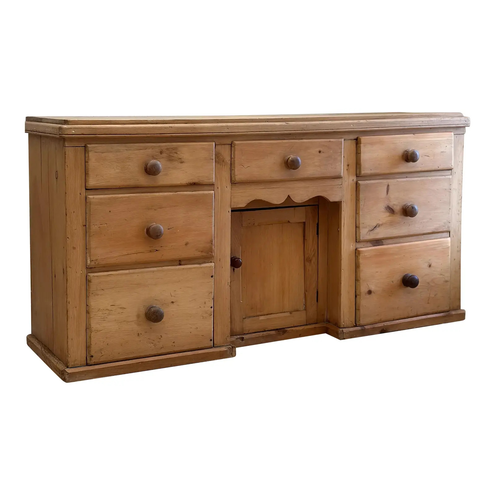 Antique English Pine Sideboard/Dresser Base | Chairish