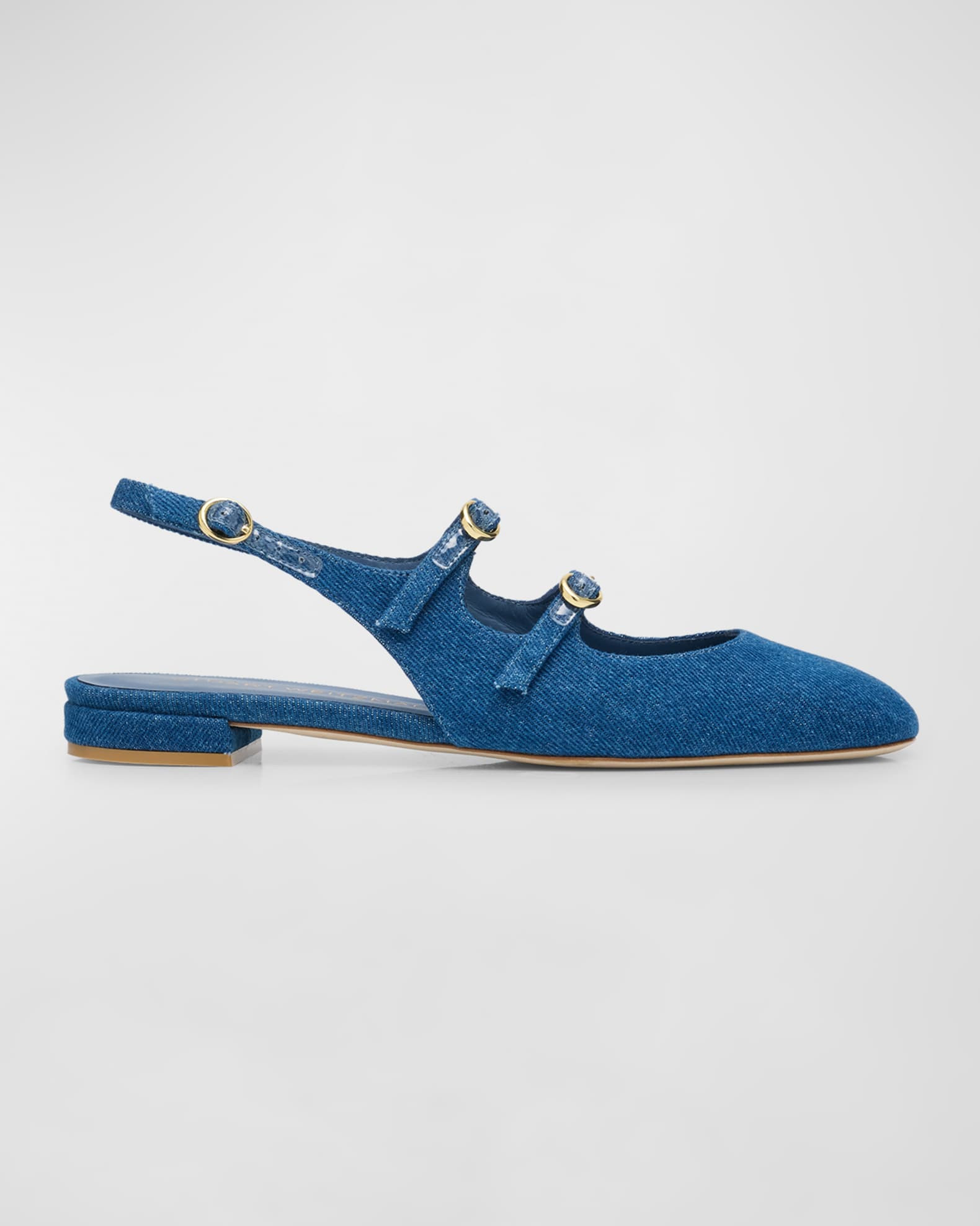 Benni Denim Mary Jane Ballerina Flats | Neiman Marcus