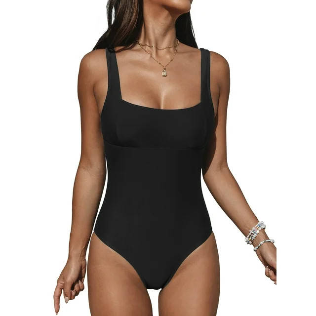 CUPSHE Women's Paneling Square Neck One Piece Swimsuit - Walmart.com | Walmart (US)