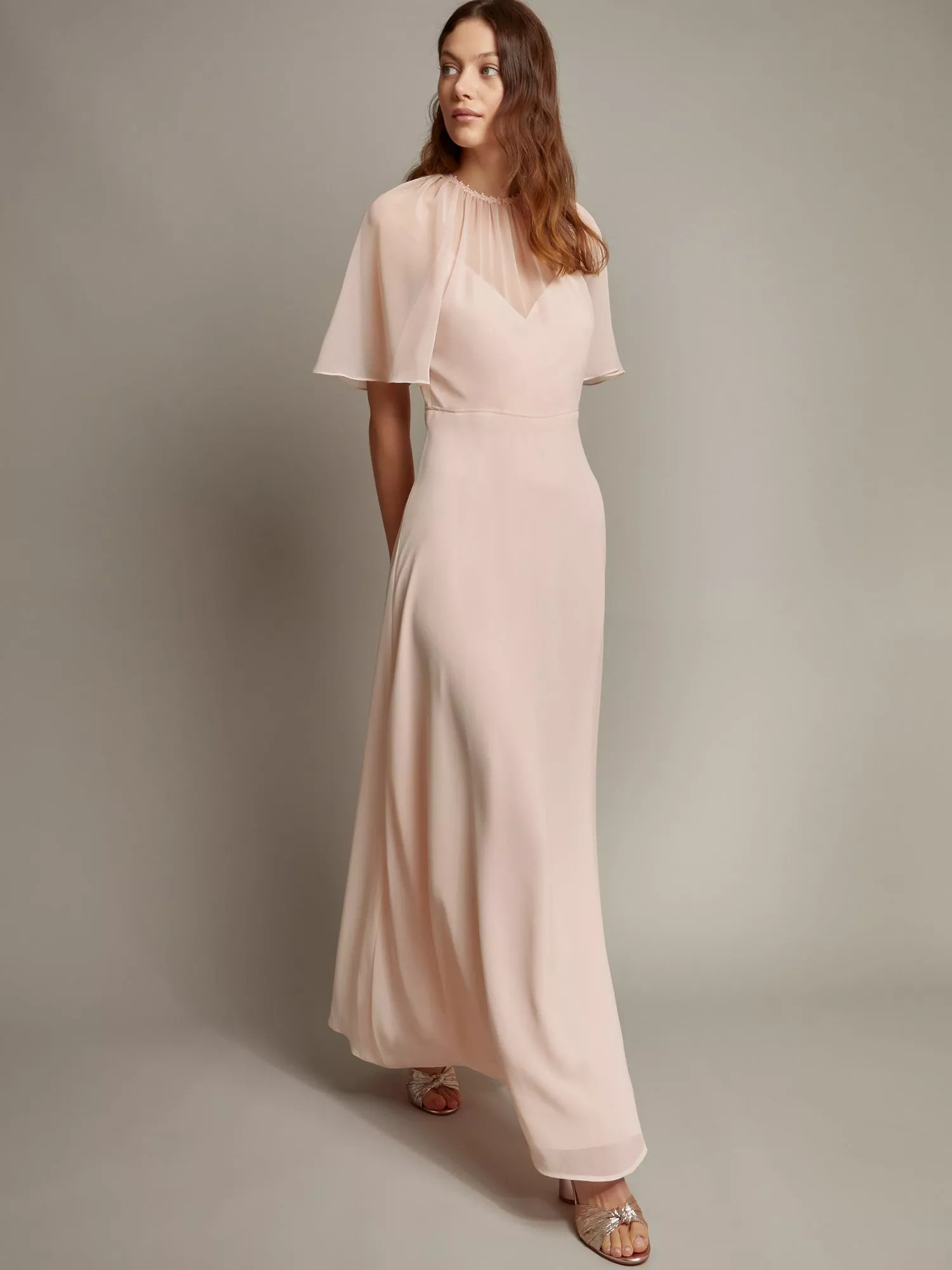 MonsoonMona Maxi Dress, Blush, 6 | John Lewis (UK)