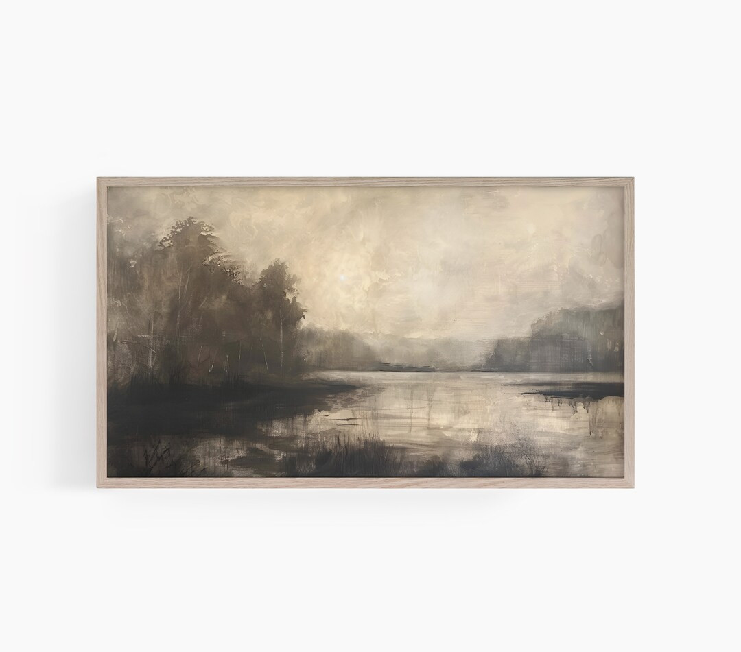 Abstract Landscape Tv Art, Samsung Frame Tv Art, Moody Landscape Frame Tv, Neutral Tone Frame Tv,... | Etsy (US)