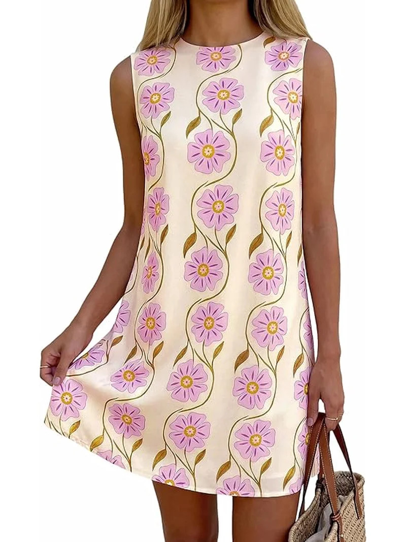 PRETTYGARDEN Sundresses for Women Summer Elegant Floral A Line Short Party Dress Beach Vacation C... | Walmart (US)