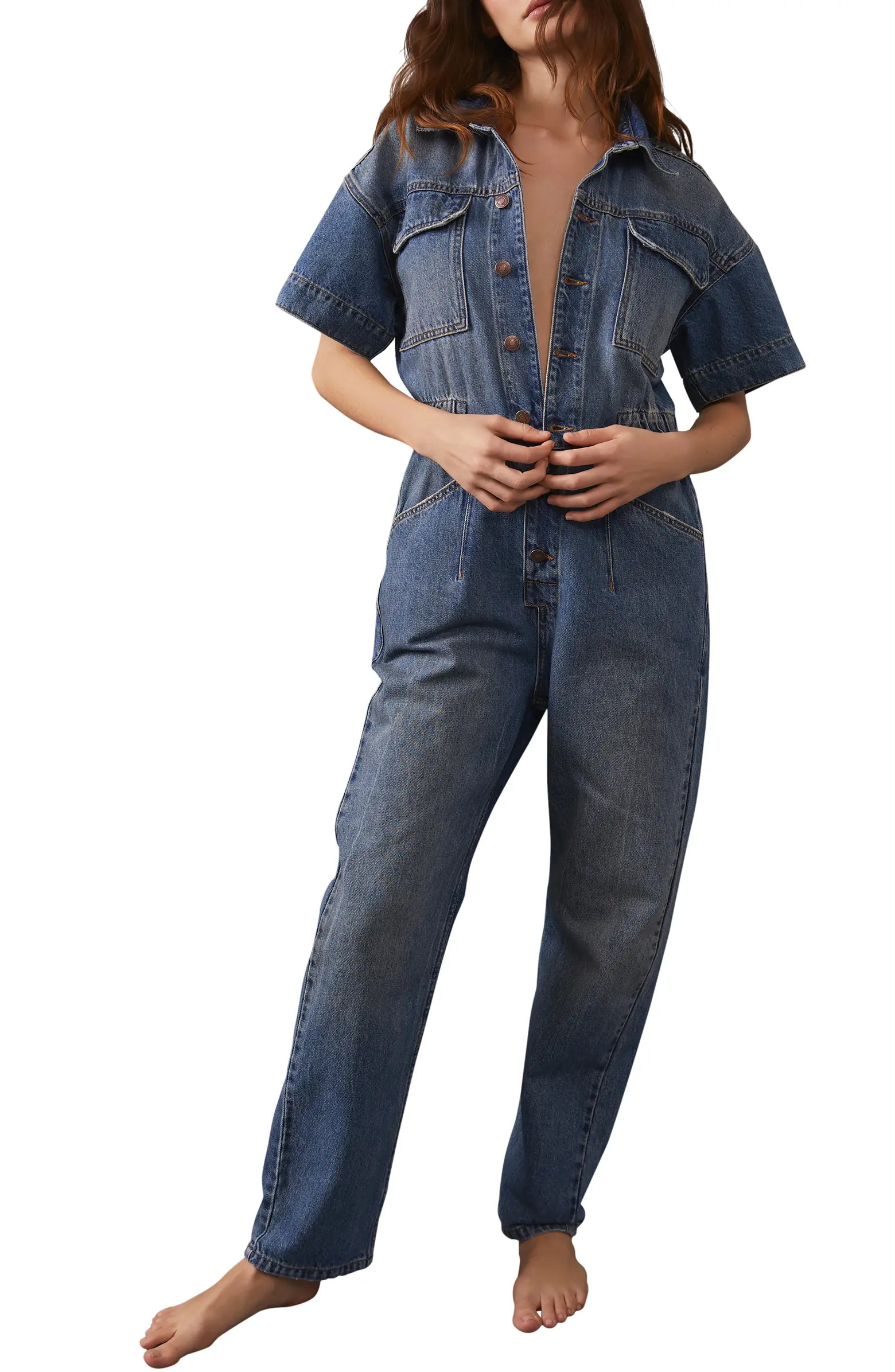 We the Free Marci Denim Jumpsuit | Nordstrom