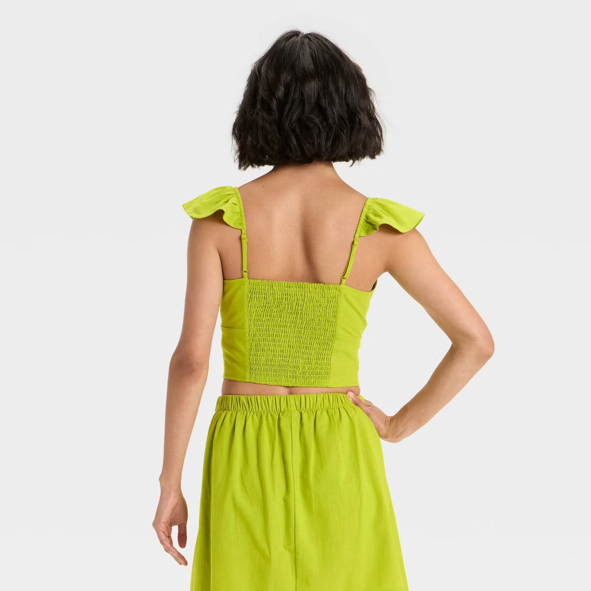 Women's Ruffle Sleeve Woven Halter Top - A New Day™ | Target