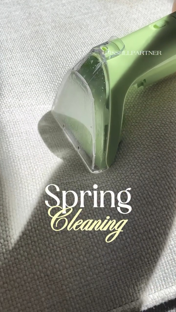 #bissellpartner Spring clean with me 🌴@bissellclean say ‘CLEAN” to shop 🔗 Need a fast easy way to clean those every day spills & morning coffee stains? The Little Green Mini is my new bff for motherhood. The best portable deep cleaning spot remover ready to take on a day of oopsies. What needs deep cleaning in your home? 
#LittleGreenMini #spotcleaner #petstainremoval #BISSELLClean.