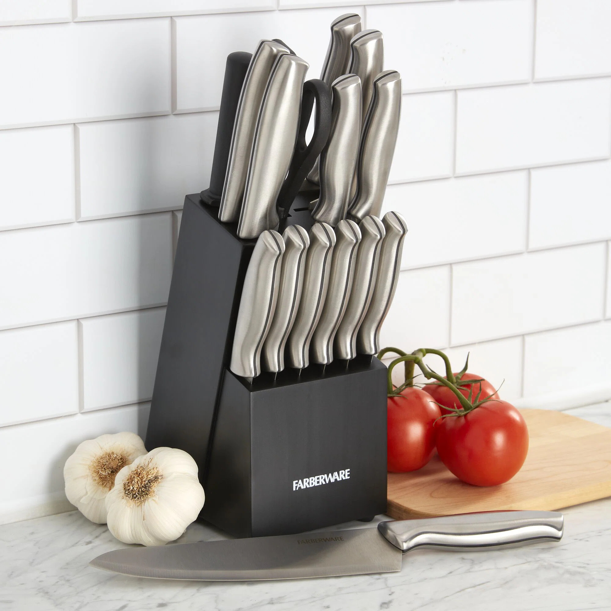 Farberware 15-Piece High Carbon Stainless Steel Knife Block Set & Reviews | Wayfair | Wayfair North America