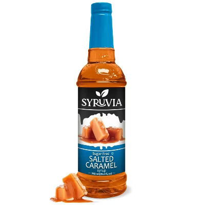 Syruvia Sugar Free Salted Caramel Syrup - 25.4 fl oz. Premium Flavoring Syrup For Coffee | Target