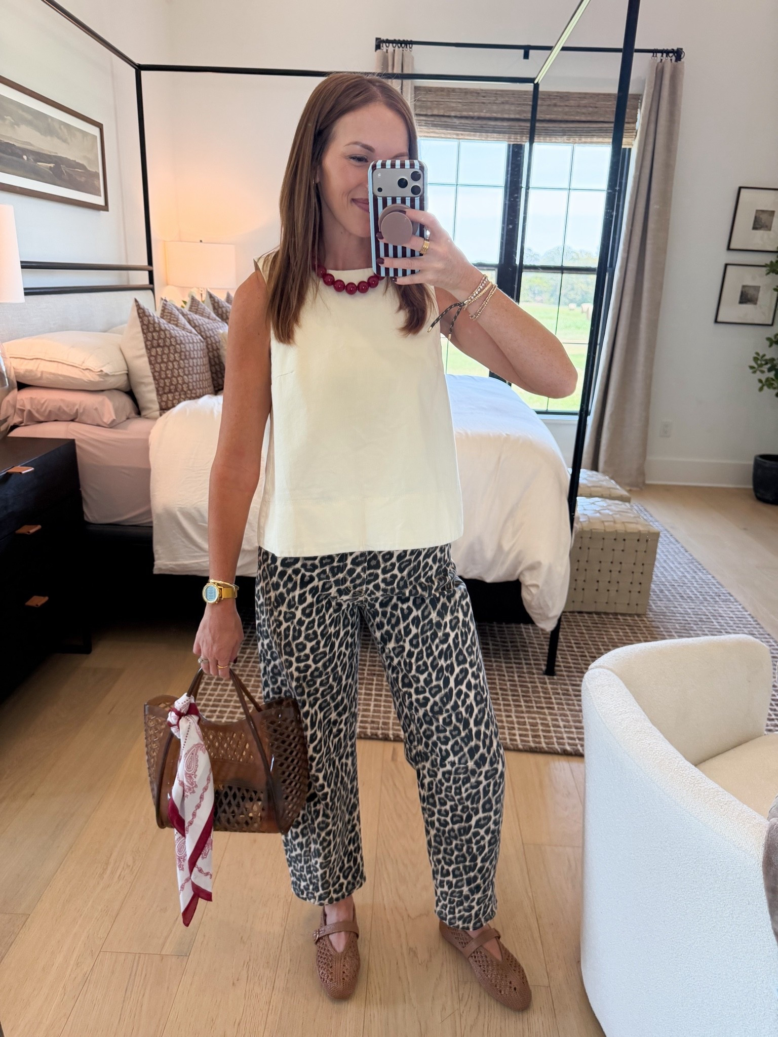 Wearing size small in the top.