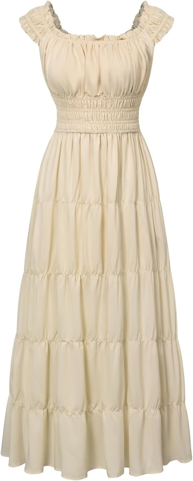 Scarlet Darkness Women's Pirate Dress Renaissance Costume Maxi Dresses with Pockets | Amazon (US)