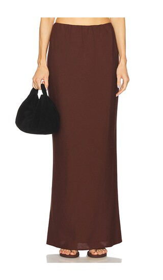 Comalie Maxi Skirt in Chocolate | Revolve Clothing (Global)
