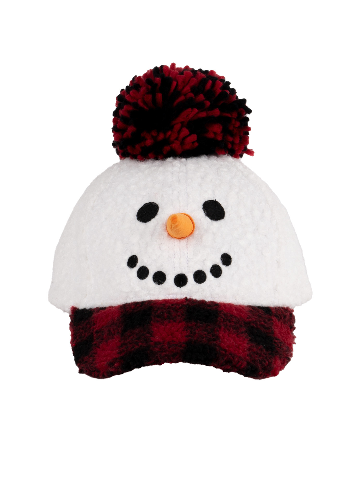 Christmas Snowman Sherpa Fleece Baseball Party Cap, Unisex, by Holiday Time | Walmart (US)