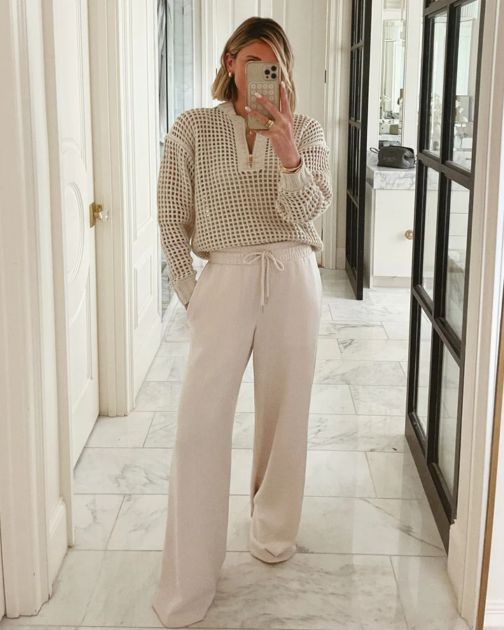 Splendid x @Cellajaneblog Rib Scuba Wide Leg Pant | Splendid