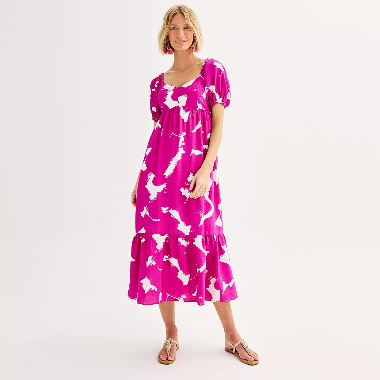 Women's Nine West Babydoll Maxi Dress | Kohl's