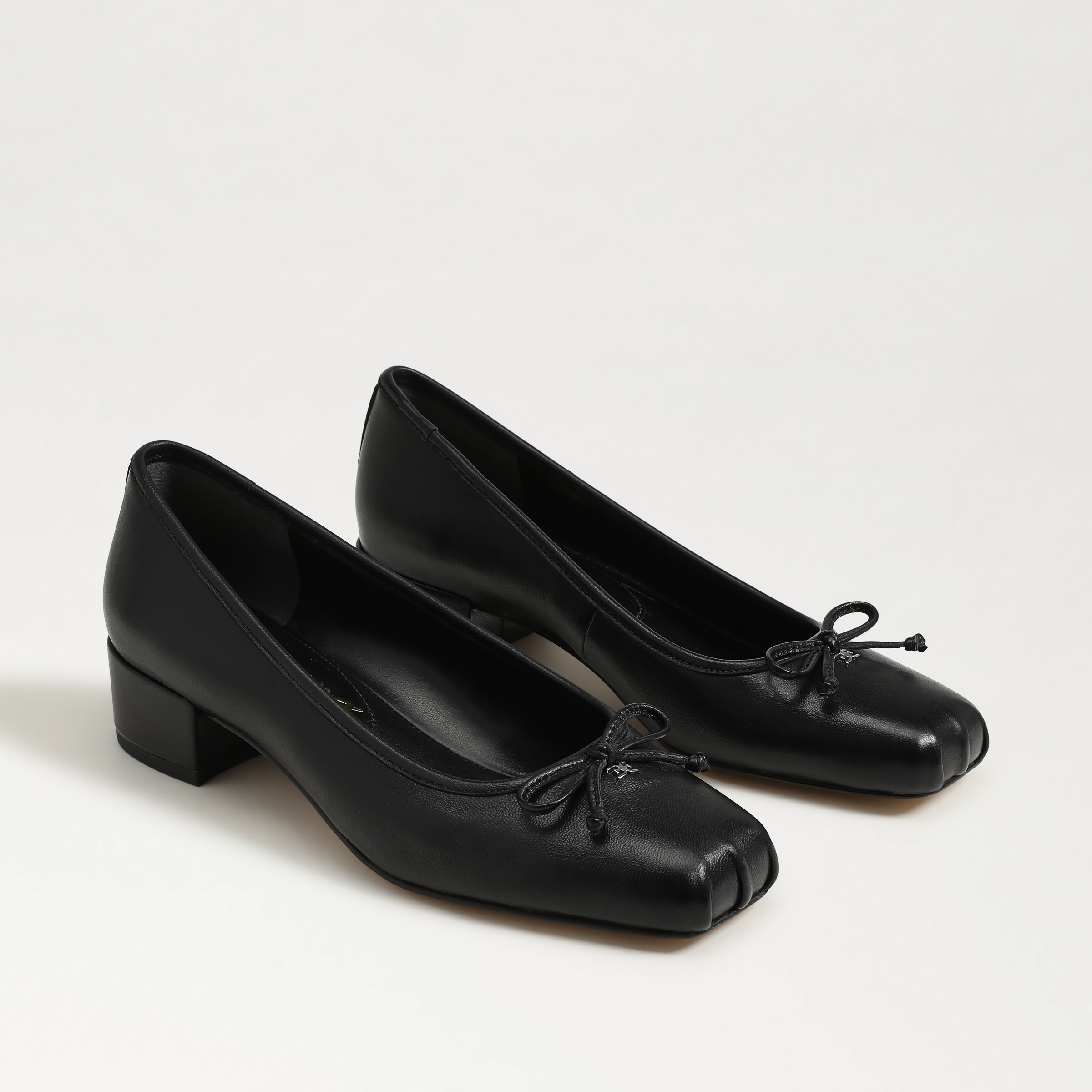 Sam Edelman Rosa Block Heel Ballet Black Leather 8.5 | Sam Edelman CA