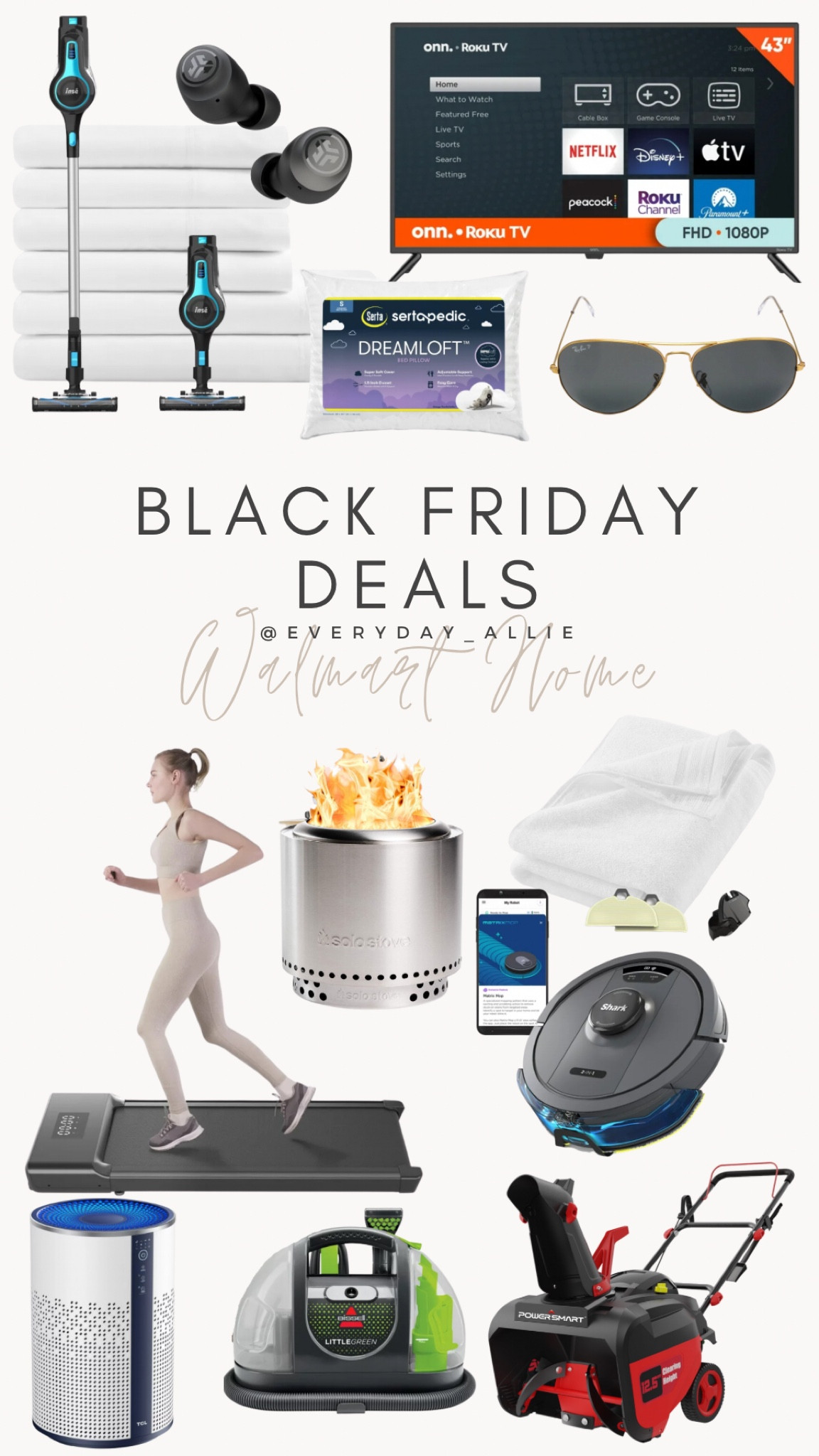 Walmart Black Friday deals for the home. Early access starts Wednesday with Walmart+ you get to shop 3 hours before everyone else 💃🏼

Cyberweek, black Friday, Walmart deals, solo stove, portable treadmill, ray bans, flatscreen tv, sheets, towels, robot vacuum, humidifier 

#LTKCyberWeek #LTKGiftGuide #LTKhome