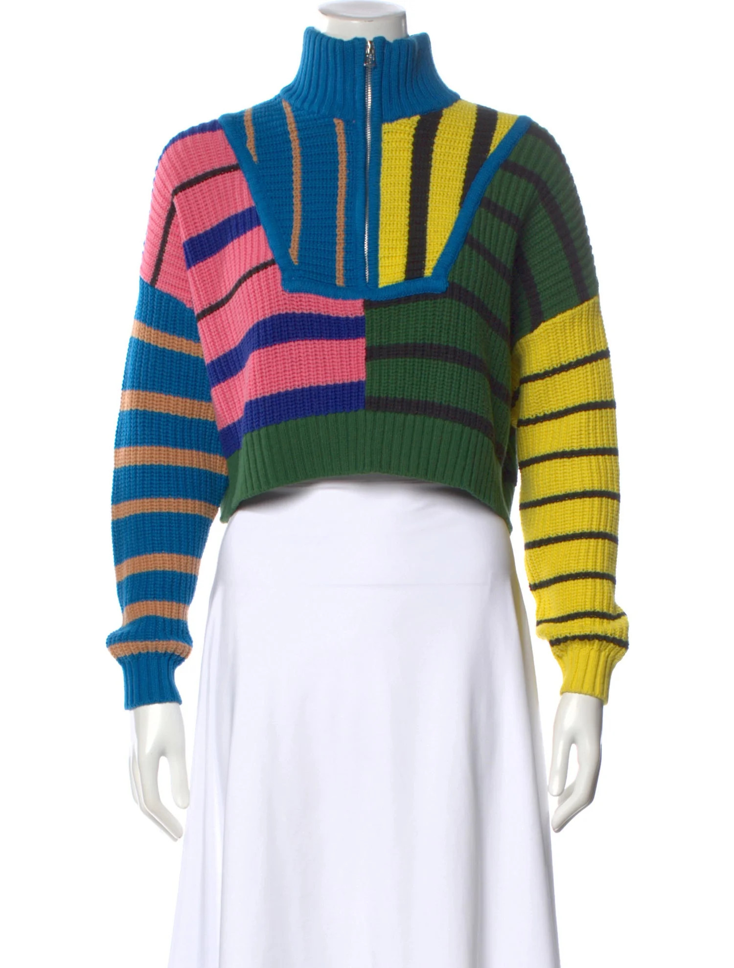Striped Mock Neck Sweater | The RealReal