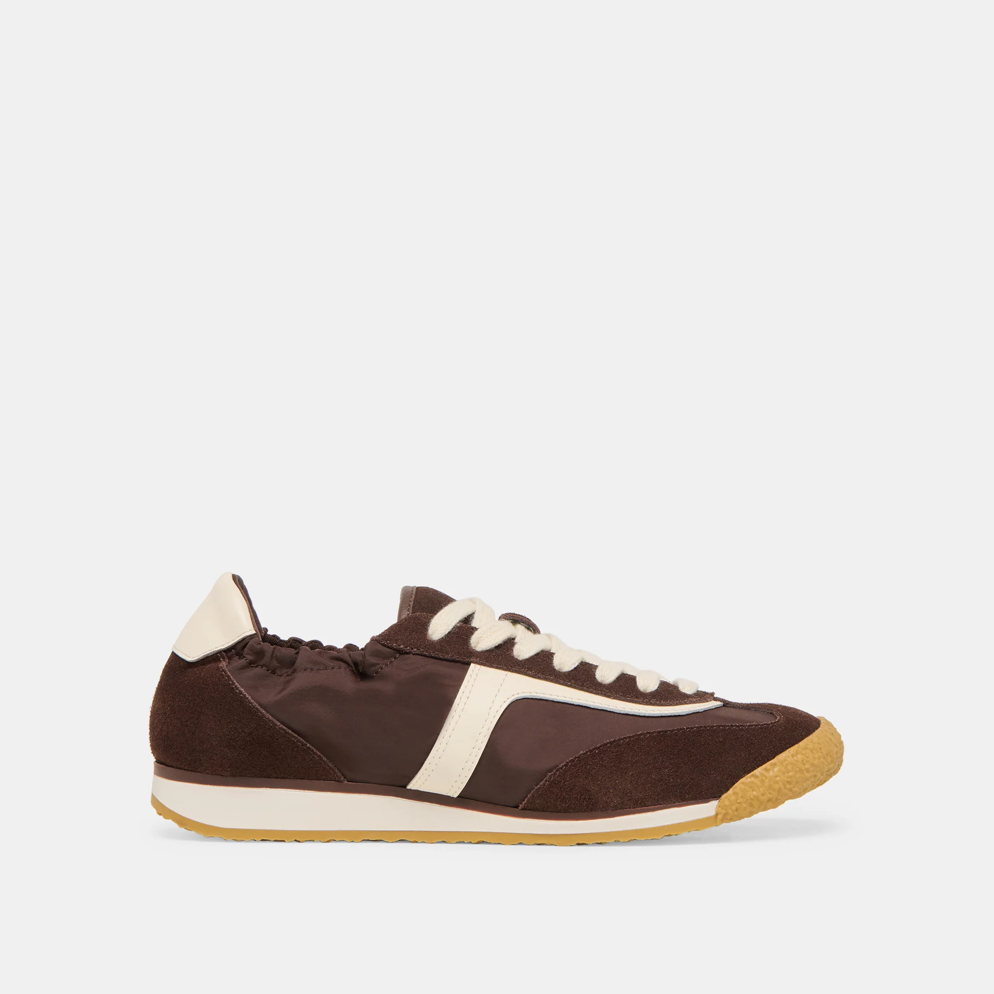 Sariya Dk Brown Nylon Sneakers | Dolce Vita | DolceVita.com