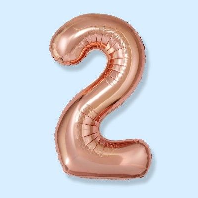 "2" Foil Balloon Rose Gold - Spritz™ | Target