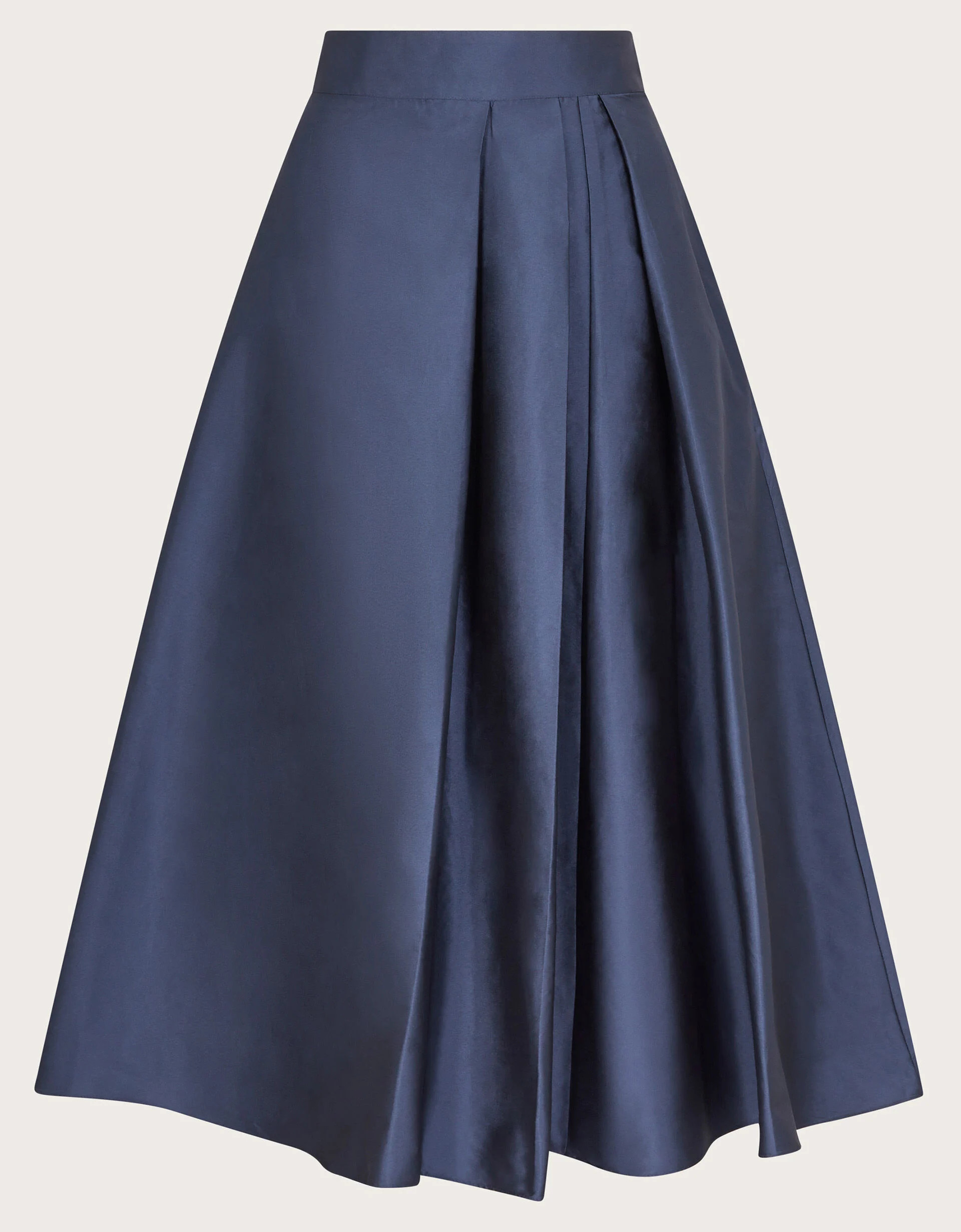 Tanya Taffeta Pleated Midi Skirt Blue | Monsoon (UK)