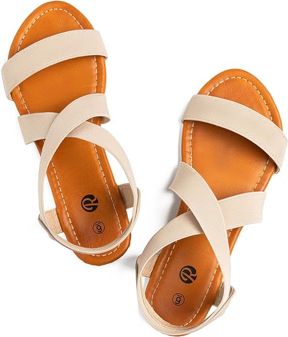 Rekayla Flat Elastic Sandals for Women | Amazon (US)
