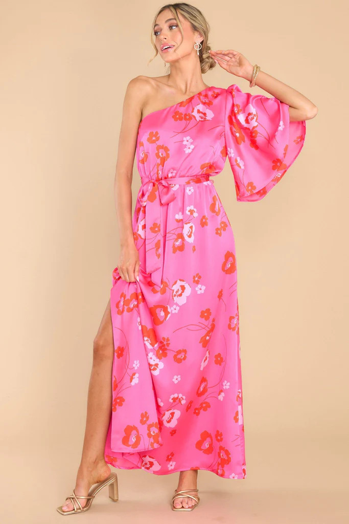 Good Stories Hot Pink Floral Maxi Dress | Red Dress 