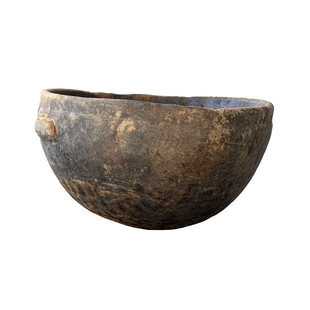Hand Carved African Milking Bowl | Antique Farm House
