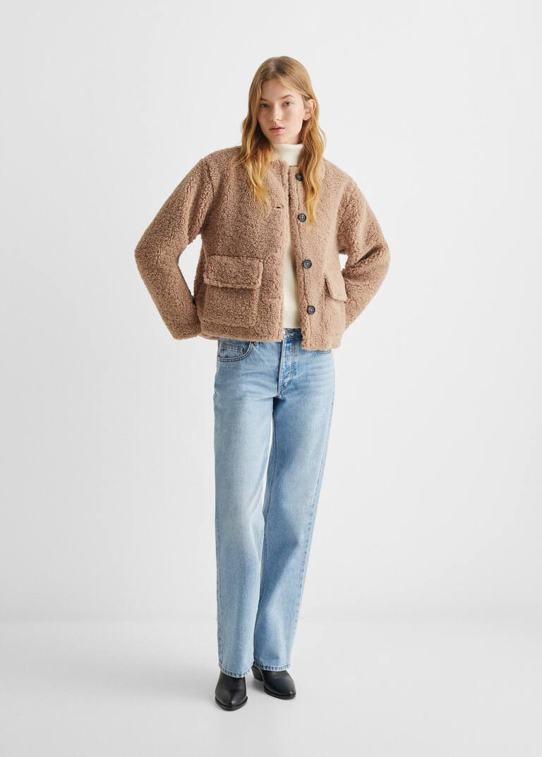 Faux shearling coat -  Teenage girl | Mango Teen USA | MANGO (US)