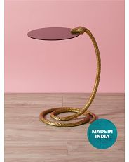 22in Metal Snake Icon Side Table | HomeGoods