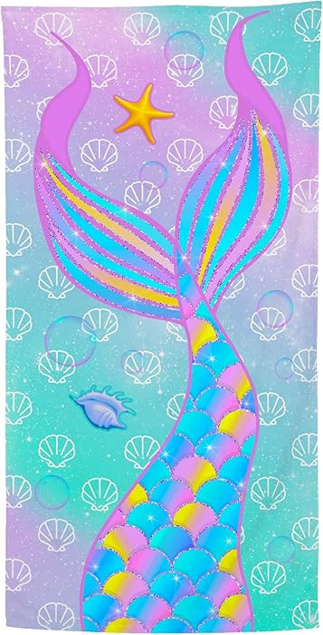 Bonsai Tree Toalla de playa de sirena, toalla de baño de microfibra para niñas y mujeres, escal... | Amazon (US)