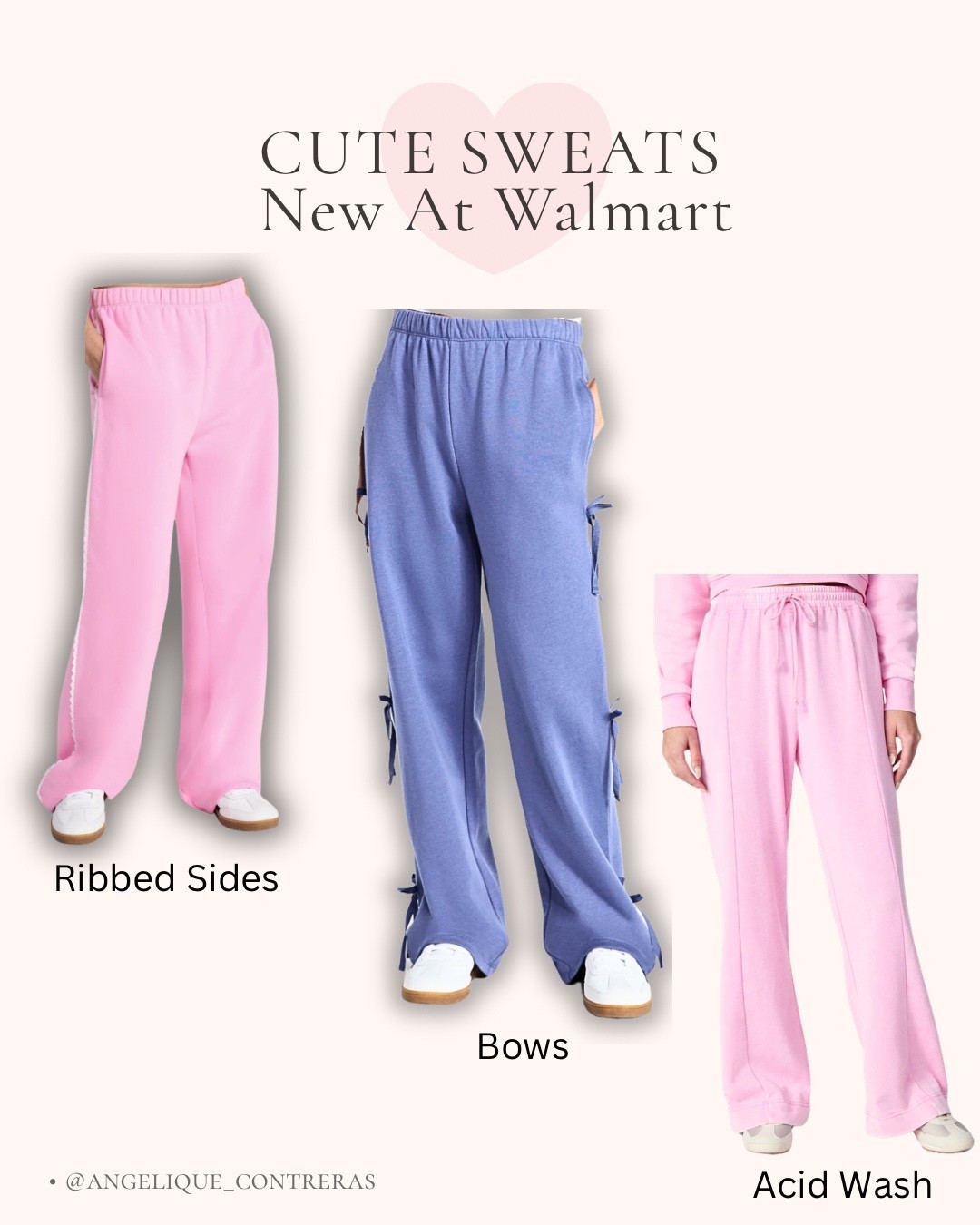 Okay but WHY are these Walmart sweats so cute?! 😍
✔️ Ribbed sides
✔️ Bow details
✔️ Acid wash pink
Affordable, comfy, and actually flattering 👏
Shop them in my LTK 💕

#LTKActive #LTKSeasonal #LTKFindsUnder50
