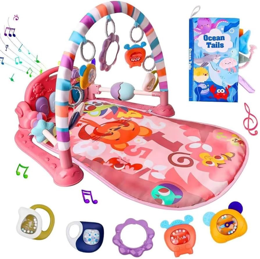 VZO Baby Gym Play Mat, Infant Play Mat and Activity Gym, Baby Play Piano Gym, Musical Activity Ce... | Amazon (US)