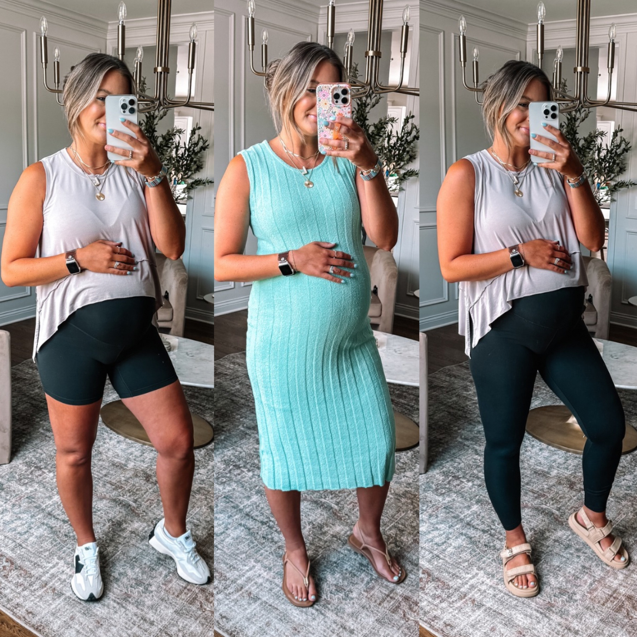 Amazon maternity musthaves that I’ve worn on repeat this pregnancy! Maternity leggings, maternity biker shorts and maternity shapewear that has no compression. 

Leggings: small 28”
Shorts: small 6”
Shapewear: small
Dress: small
Top: medium
Sneakers: true to size 



#LTKFindsUnder50 #LTKBump #LTKStyleTip