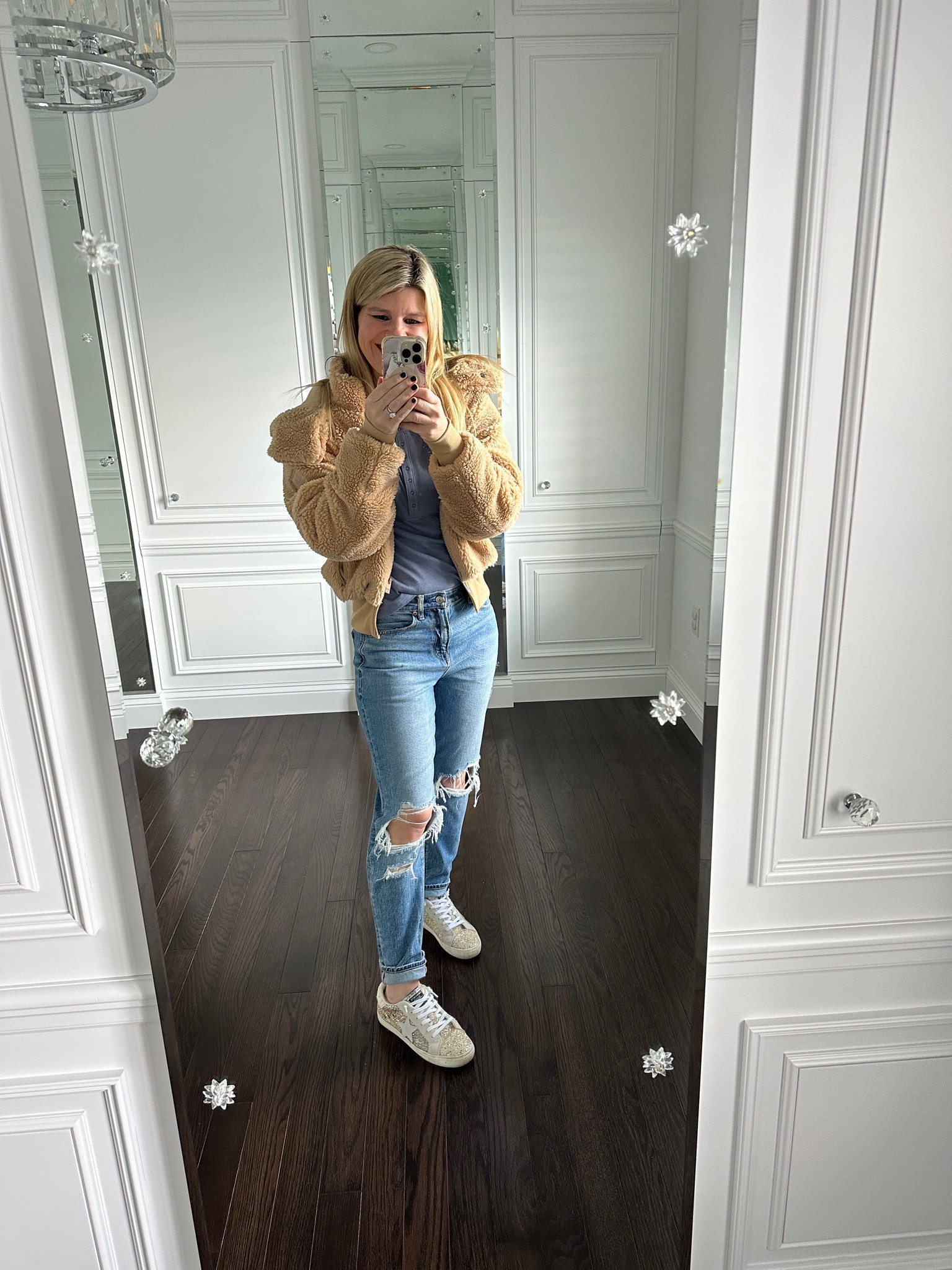 Mom’s casual OOTD. Warm up with this cozy Sherpa coat! 

#LTKshoecrush #LTKstyletip #LTKover40