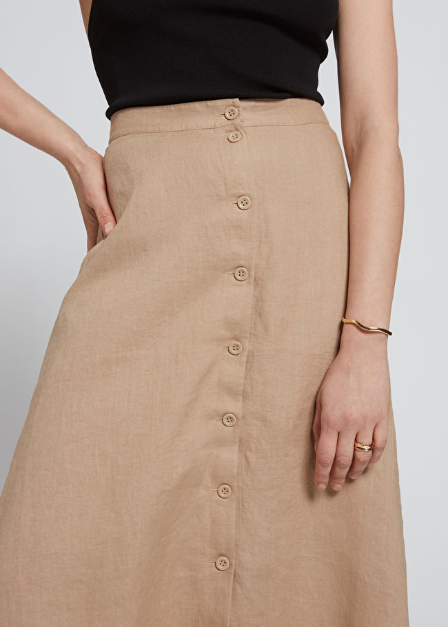 Buttoned A-Line Midi Skirt | & Other Stories (EU + UK)